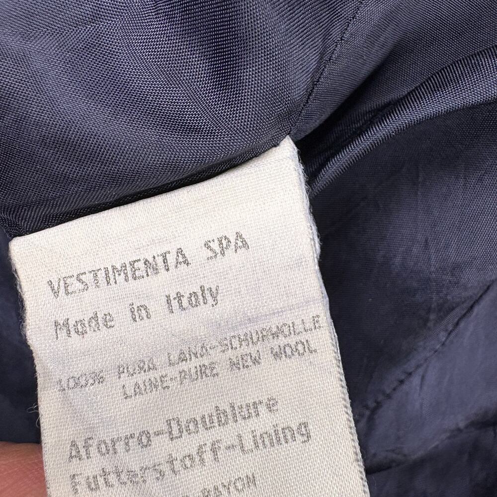VTG Giorgio Armani Blazer Womens XS Blue Pinstripe Wool Italy Mainline READ - Picture 5 of 16